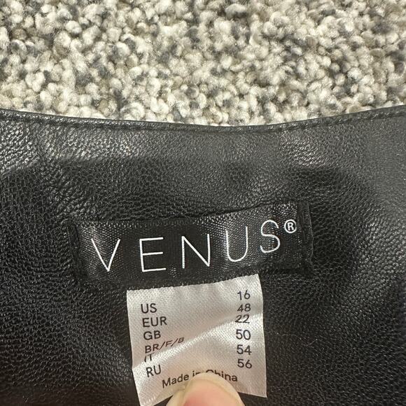 New with tags, VENUS Faux-Leather Quilted Jacket Black, Size 16 - Picture 12 of 14